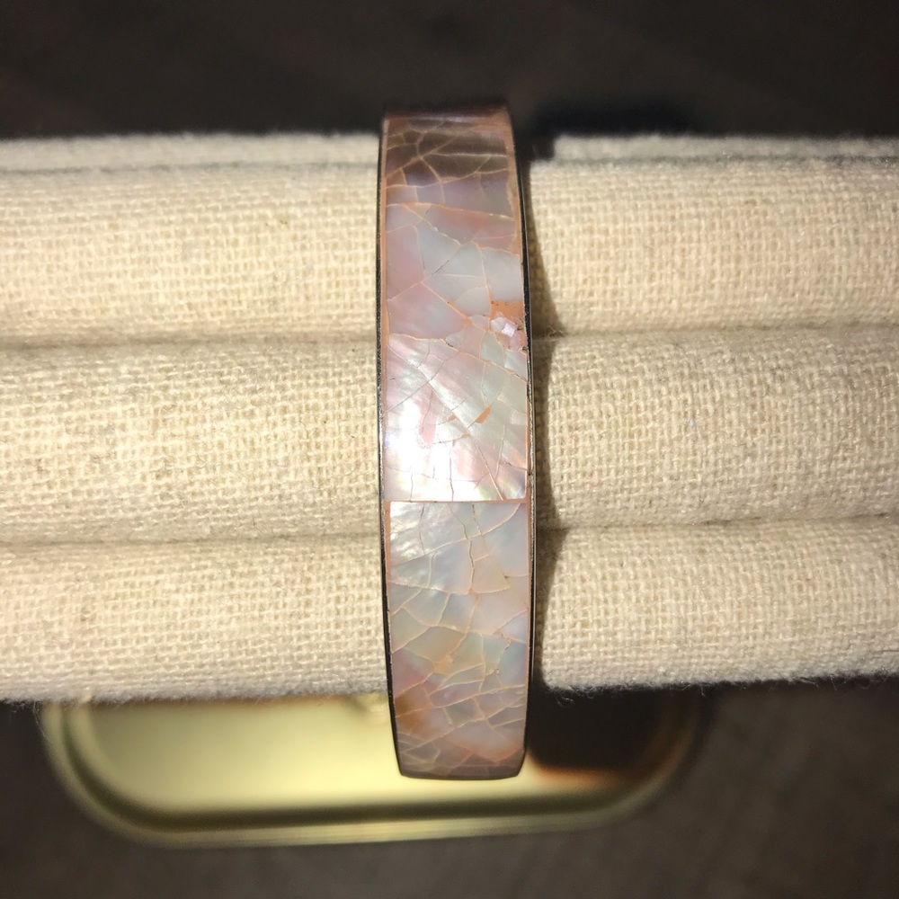 Pink Resin Facet Bangle